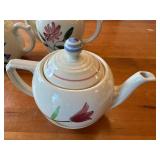 Set of 4 Vintage USA Floral Teapots