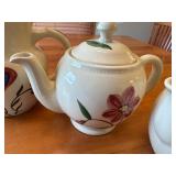 Set of 5 Vintage Hand-Painted Floral Art Deco Tea Pots