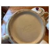 Set of 5 Vintage Hand-Painted Floral Art Deco Tea Pots