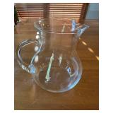 Princess House Heritage Double Old Fashion Clear Glass Pitcher with 9-Inch Height