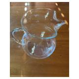 Princess House Heritage Double Old Fashion Clear Glass Pitcher with 9-Inch Height