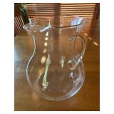 Princess House Heritage Double Old Fashion Clear Glass Pitcher with 9-Inch Height