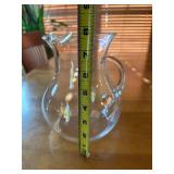 Princess House Heritage Double Old Fashion Clear Glass Pitcher with 9-Inch Height