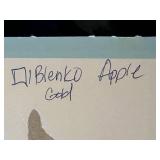 Blenko Handmade Gold Apple Glass Paperweight