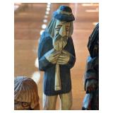 Set of 4 Handcrafted Polish Wooden Figurines