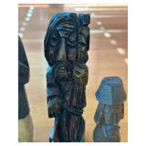 Set of 4 Handcrafted Polish Wooden Figurines