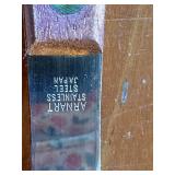 Vintage Aranvil Stainless Steel Salad Serving Utensil Set with Wooden Handles