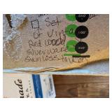 Vintage Set of 25 Red Wood Handled Stainless Steel Cutlery