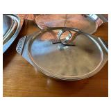 Set of 3 Stainless Steel Trays and Covers from Japan
