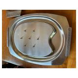 Set of 3 Stainless Steel Trays and Covers from Japan