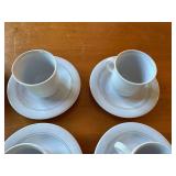 Set of 6 Arabia Finland Arctica Cups and Saucers