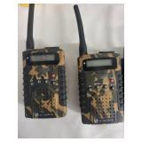 Set of 3 Audiovox FR-214 Two-Way Radios with Chargers and Accessories