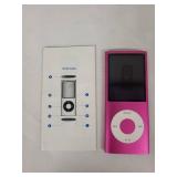 Lot of 3 Apple iPods with Accessories - Pink and Black iPod Nano, Silver iPod Shuffle