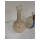 Set of 2 Murano Style Art Glass Vases