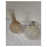 Set of 2 Murano Style Art Glass Vases