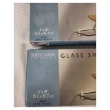 Set of 3 Glass Shelf Kits 6" x 18" White