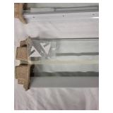 Set of 3 Glass Shelf Kits 6" x 18" White