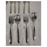 Mixed Set of Stainless Steel and Silver Plated Flatware