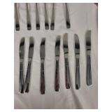 Mixed Set of Stainless Steel and Silver Plated Flatware