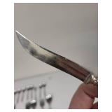 Mixed Set of Stainless Steel and Silver Plated Flatware