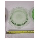 Set of 3 Vintage Serving Trays including Blatz Beer Tray and Green Glass Trays