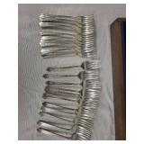 67-Piece Vintage Silverware Set with Tarnish Proof Chest