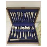 67-Piece Vintage Silverware Set with Tarnish Proof Chest