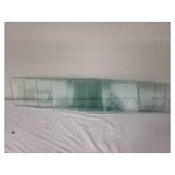 Set of 8 Rectangular Glass Shelves with Brass Brackets