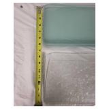 Set of 8 Rectangular Glass Shelves with Brass Brackets