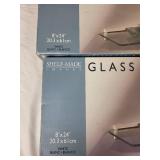 Lot of 3 Glass Shelf Kits, 8" x 24" with Mounting Hardware