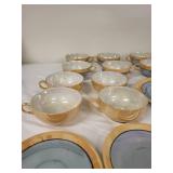 Vintage Made in Japan Hotta Yu Co Luster WarePorcelain Tea Set with Serving Pieces