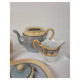 Vintage Made in Japan Hotta Yu Co Luster WarePorcelain Tea Set with Serving Pieces