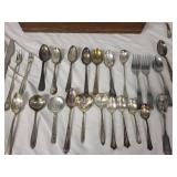 Vintage Silverplate Flatware Collection with Storage Box