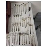 Wm. Rogers Silverplate Flatware Set in Wooden Case