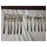 Set of 1847 Rogers Bros Silverplate Flatware with Case