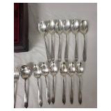 Set of 1847 Rogers Bros Silverplate Flatware with Case