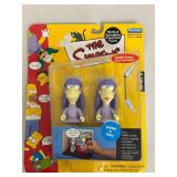 Set of 2 The Simpsons Interactive Figures: Kent Brockman and Sherri & Terri