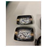 6-Piece Hand-Painted Japanese Moriage Dragonware  Smoking Set with Dragon Motif