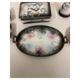 6-Piece Hand-Painted Japanese Moriage Dragonware  Smoking Set with Dragon Motif