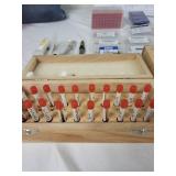 Comprehensive Drill Bit Set with Wooden Case and Assorted Boxes