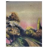 Collection of 3 Vintage Wall Art Pieces with Decorative Mirror and Framed Art