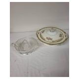 Noritake Japan Porcelain Tureen with Lid and Glass Juicer