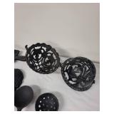 Collection of 11 Decorative Cast Iron Items