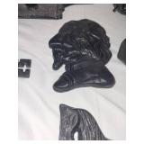 Collection of 11 Decorative Cast Iron Items