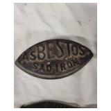 Collection of Antique Sad Irons and Brush