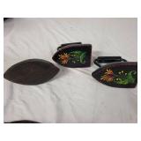 Collection of Antique Sad Irons and Brush