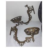 Vintage Cast Iron Tractor Seat and Plow Attachments