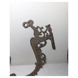 Vintage Cast Iron Tractor Seat and Plow Attachments