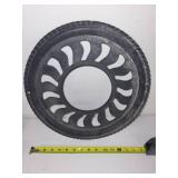 Vintage Cast Iron Tractor Seat and Plow Attachments