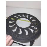 Vintage Cast Iron Tractor Seat and Plow Attachments